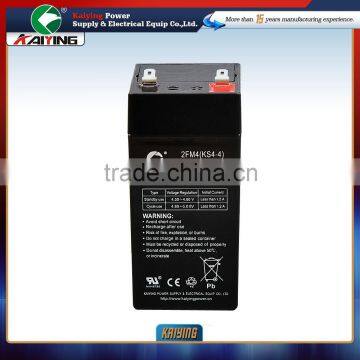 4V4AH Rechargeable Battery Free Maintenance Lead Acid Battery