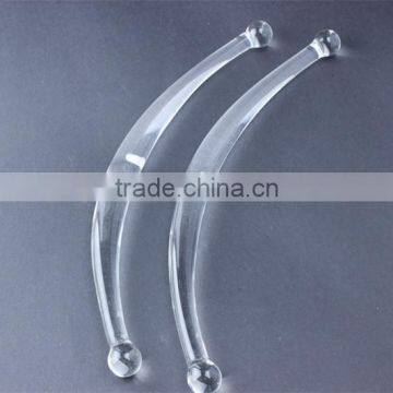 newly design crystal glass curved rods with 5mm hole wholesale for lighting