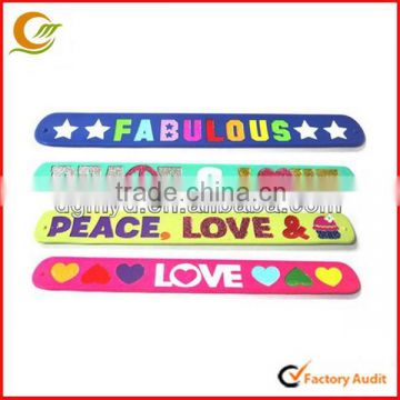 Rubber band bracelet Promotional gifts silicon bracelet Slap bracelet