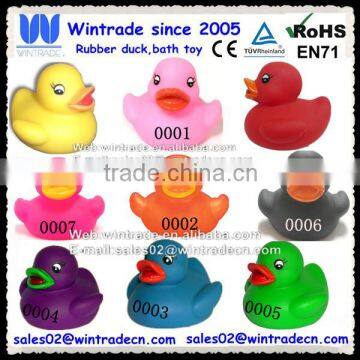 Colorful race duck/weighted rubber duck many colors numbered