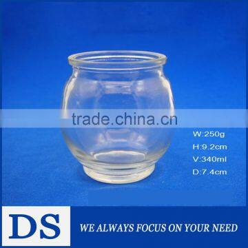 340ml wholesale high quality clear glass jars for pickles