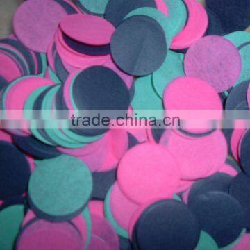 Colorful tissue paper round shape confetti for wedding decoration