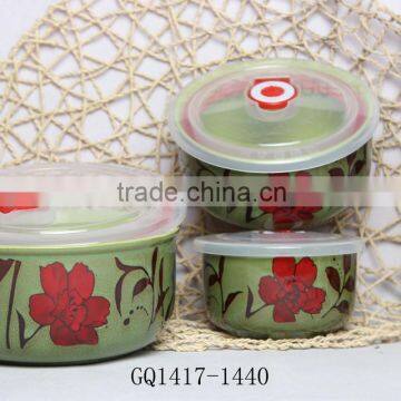 2015 Red Ceramic Tableware Bowl With Big White Dots photo-3