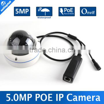 1.8" SONY IMX178 5.0MP Dome IP Camera With POE Waterproof IP66,Full HD 5.0MP(2592*1944) 25/30FPS,IR Range 10m