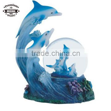 custom snow Globe Dolphin Collection Desk Figurine Decoration