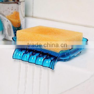 High quality Candy Color Sucker Bathroom Draining Soap Box /Kitchen Sink Sponge Drainage kitchen tool