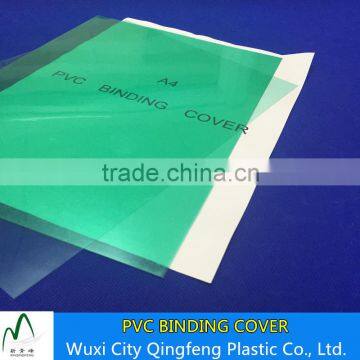 210*297mm Green Color A4 PVC Book Binding Cover 0.14mm 0.15mm 0.25mm 0.25mm Transparent PVC Sheet