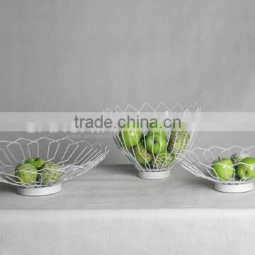 New style decorative stainless steel fruit basket