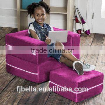 3 in 1 with Ottoman & Mattress & Table Convertible Kids Flip Chair