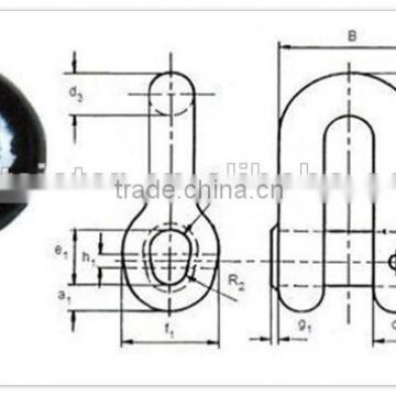 hot dip galvanized lifting D shackle Qingdao manufacturer