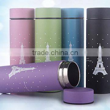 Premium quality Concise slim eco-friendly double wall Insulated 304 stainless steel travel coffee cups thermos flask vacuum mugs