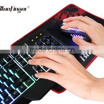 Fashional Rainbow Backlit Wired Keyboard and Mouse Combo Set for Laptop Desktop photo-5
