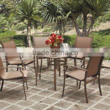 New Arrivel Patio Furniture Mesh Fabric Dining Set (BZ-DT007)