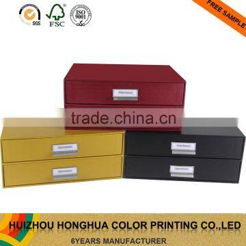 Wholesale Embossed Paper Cardboard Decorative Drawer Paper Storage Box