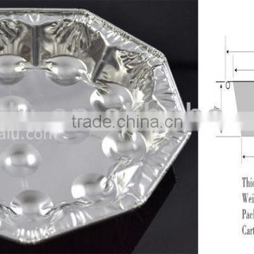 6.5 inches polygonal aluminum tray C004