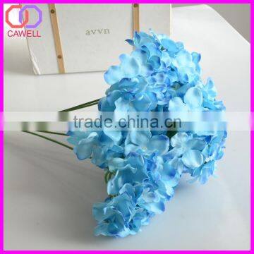 5 Heads Blue and White Hydrangea Bouquet Cheap Artificial Hydrangea Flower photo-4