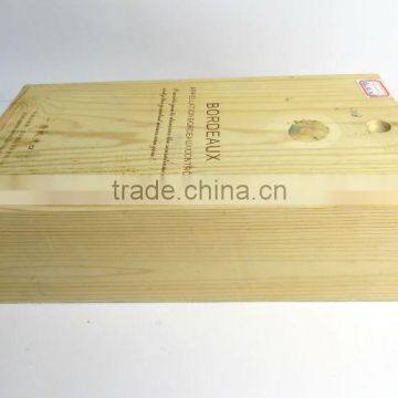 High Quality Natural Color Custom Wine Box Wooden Box Wine Gift Box the Latest Packaging photo-2