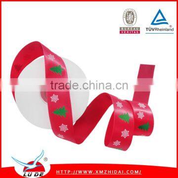 2015 Christmas Tree Printed Grosgrain Ribbon Glitter Printed Ribbon Christmas Ribbon photo-5
