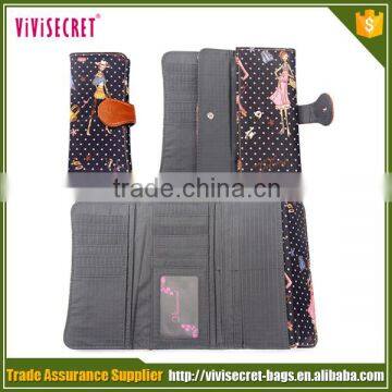 Korean Fashion Long Cartoon Printed Wallets Ladies Nylon Coin Purse Woman photo-6