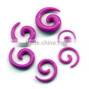 china factory colored acrylic ear ring ear spiral jewelry for sale