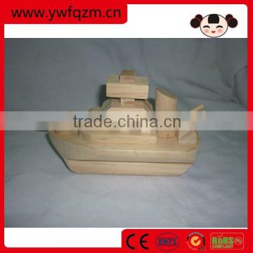 primary color wooden ship model for wholesale