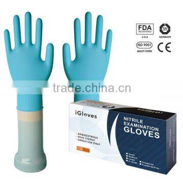 Disposable powder nitrile gloves ce 4 mil