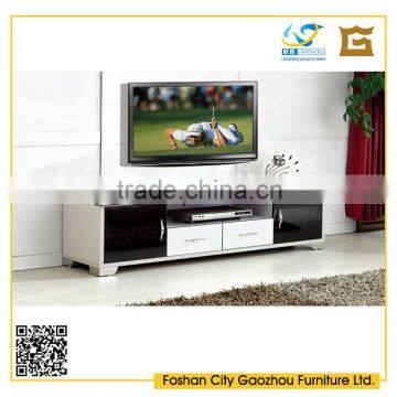 Simple design high gloss wooden furniture tv stand with drawers in living room