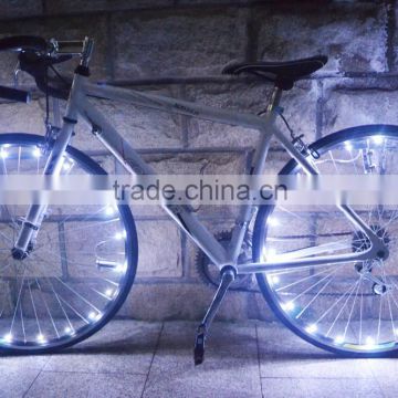 2016 Super bright 2.2m LED light string Colorful 20LED Bicycle Bike Wire Tyre Wheel Spoke Light with String Wire