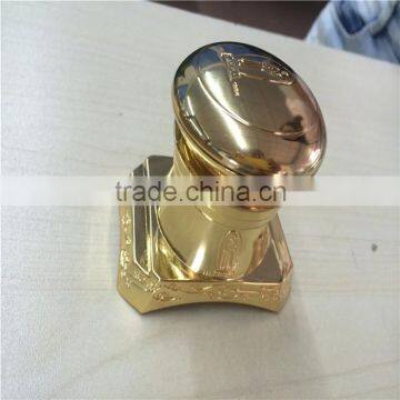 Oem Factory Die Casting Metal Zinc Alloy Wine Cap Gold Plating , Gold Plated Decorative Metal Cap photo-3