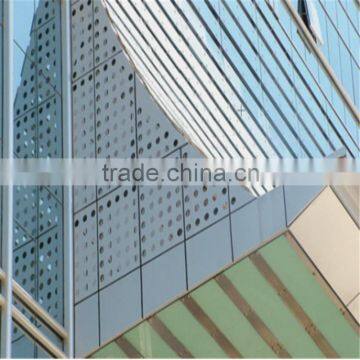 PVDF perforated metal panel used for facade curtain wall/sun screen/handrail