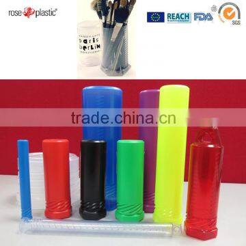 PP transparent PVC clear PE colorful plastic round plastic tube packaging for underclothes Twist Pack DP