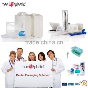 Plastic medical dental packaging tubes boxes for denture