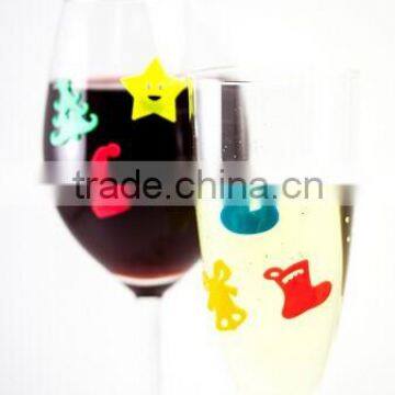 2014 hot sell Silicone stick wine glass markers