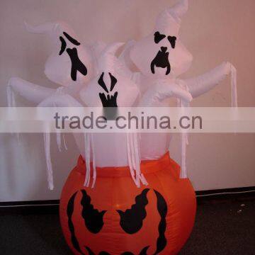 Inflatable Ghost in Pumpkin