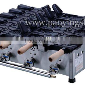 (3 in 1) 10pcs Fish Waffle Commercial Use Non-stick LPG Gas Ice Cream Taiyaki Machine + Batter Dispenser + Stuffing Scoop photo-3