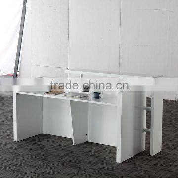High End High Gloss Painting Modern White Office Reception Desk 2016 photo-3