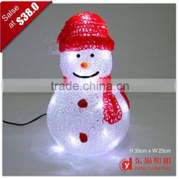 2015 New Product Custom christmas ornaments with indoor small led christmas snowman for christmas decoration