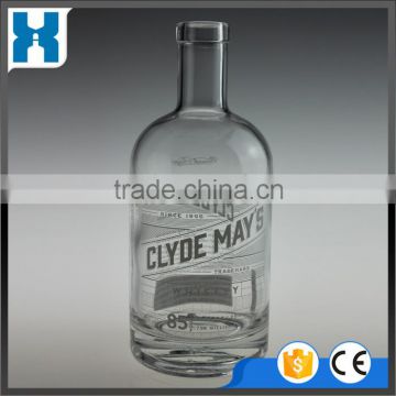 ROUND EMPTY 750ML RUM CUSTOM WHOLESALE SPIRIT BOTTLES