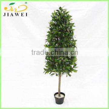 artificial decorative pyramid bay tree for wholesale wooden trunk