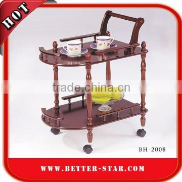 Wooden Tea Cart Trolley, Tea Service Cart, Dining Cart