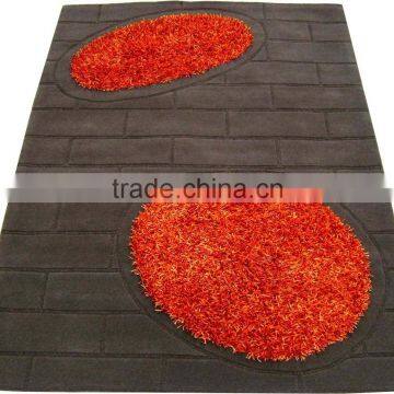 Modern design hand tufted texture wool carpet, Latexed back with cloth