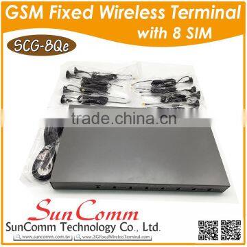 SCG-8Qe 8 channels GSM Fixed Wireless Terminal connect with telephone set, PBX,VOIP Gateway