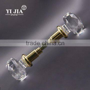 2 1/6 Inch Clear Bling Zinc Base Kitchen Dining Room Furniture Glass Door Lock Knobs photo-6