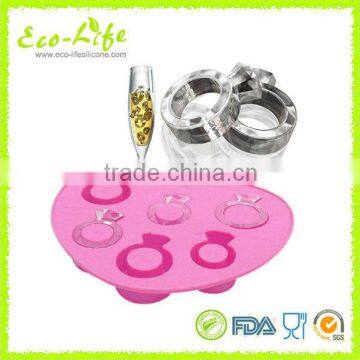 Diamond Love Ring Silicone Ice Cube Tray, Freeze Ice Mold Ice Cream Maker