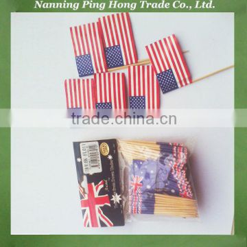 custom bamboo flag toothpicks,flag toothpicks,custom stick flags