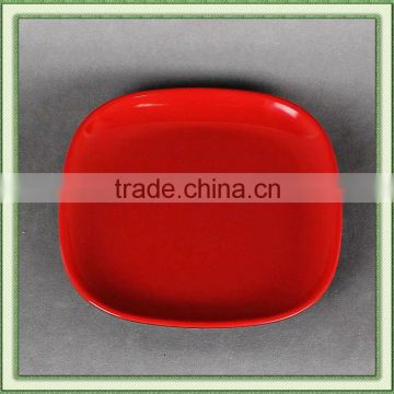 Red Melamine Square Plate