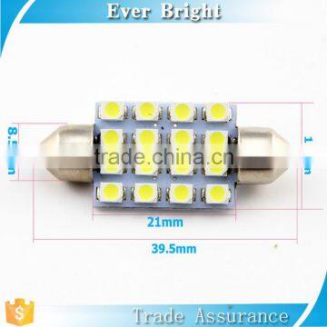 Festoon led automotive bulbs lighting for car led light 39mm 16SMD 12v