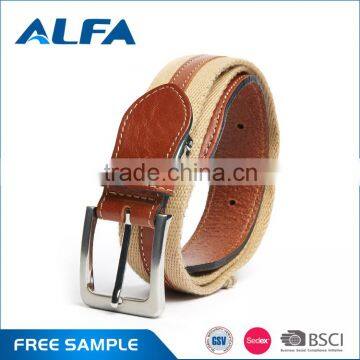 Alfa Wholesale China Factory Custom Printed Canvas Belts Fashion Colorful Cotton Belt For Men