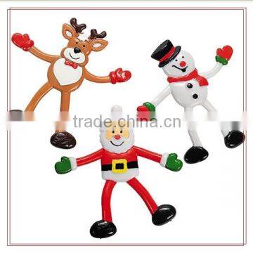 New Christmas gift plastic toys Santa Claus bendable toys and Christmas tree bendable toys made in China factory price