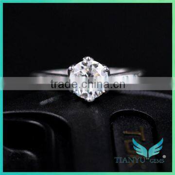 Moissanite Girdlestone Customized 14k Gold 1 Carat 9 Hearts & Flower Forever One Forever Brilliant Moissanite Rings photo-3